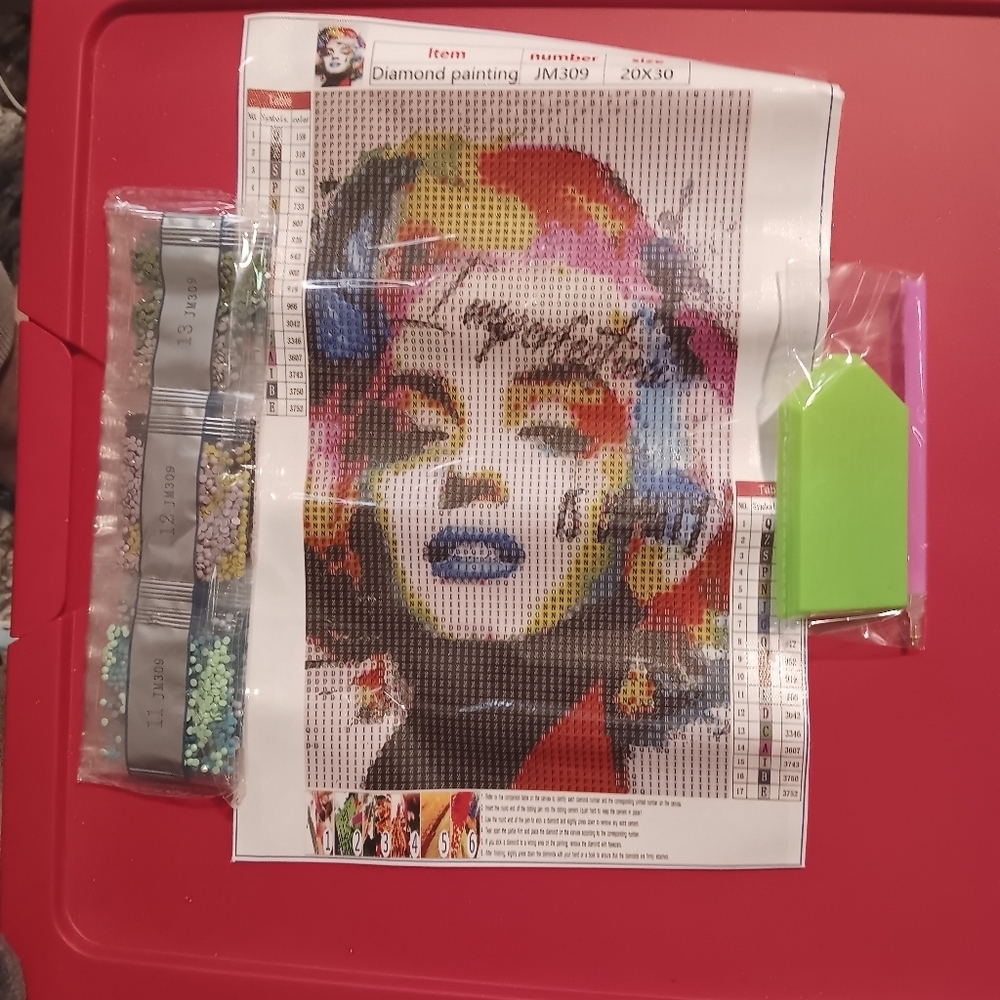 Colorful Marilyn Monroe Diamond Painting Kit 20x30